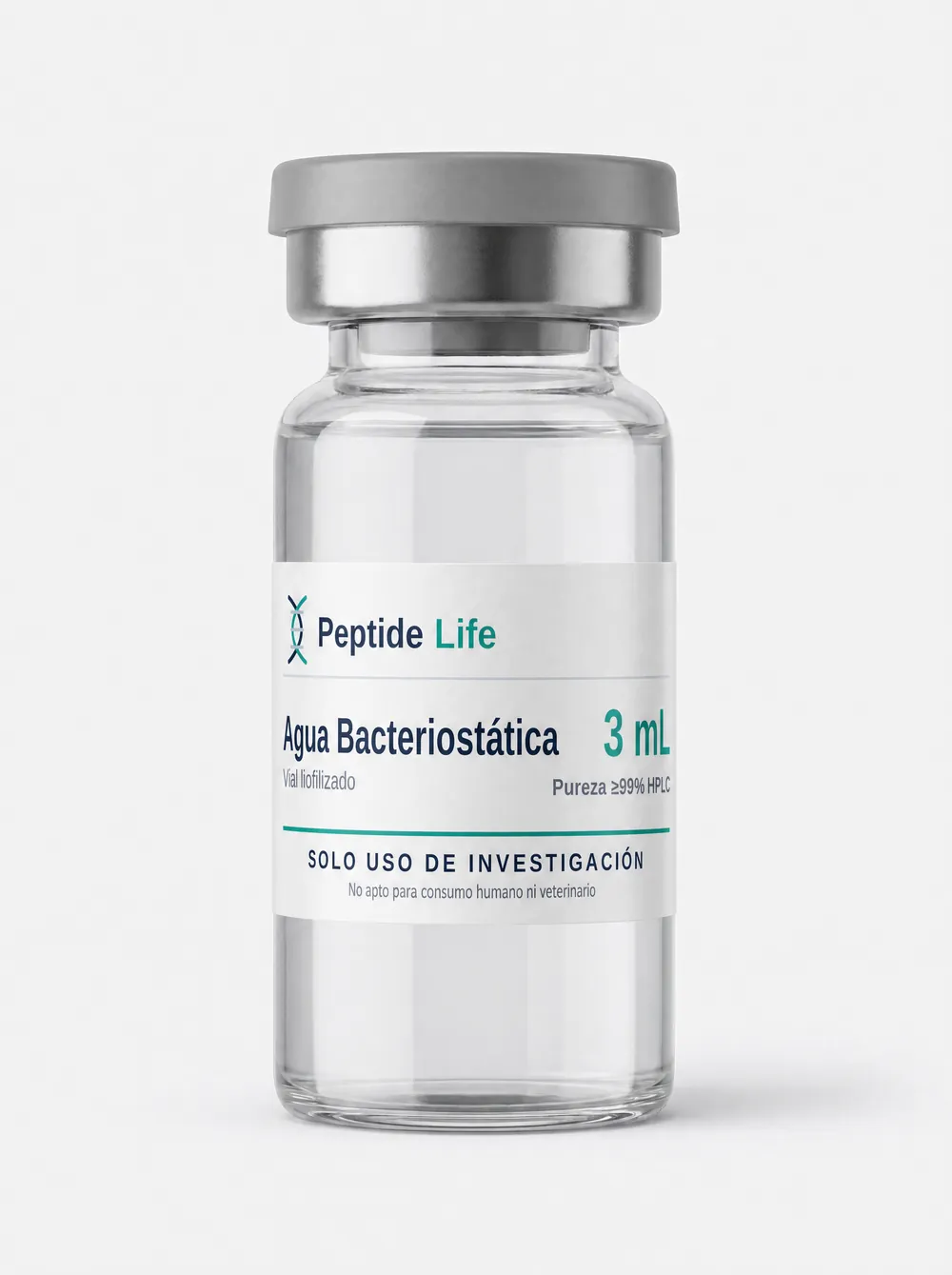 Sterile vial 3 mL of Bacteriostatic Water 3 mL — bacteriostatic diluent for the technical preparation of samples in research settings