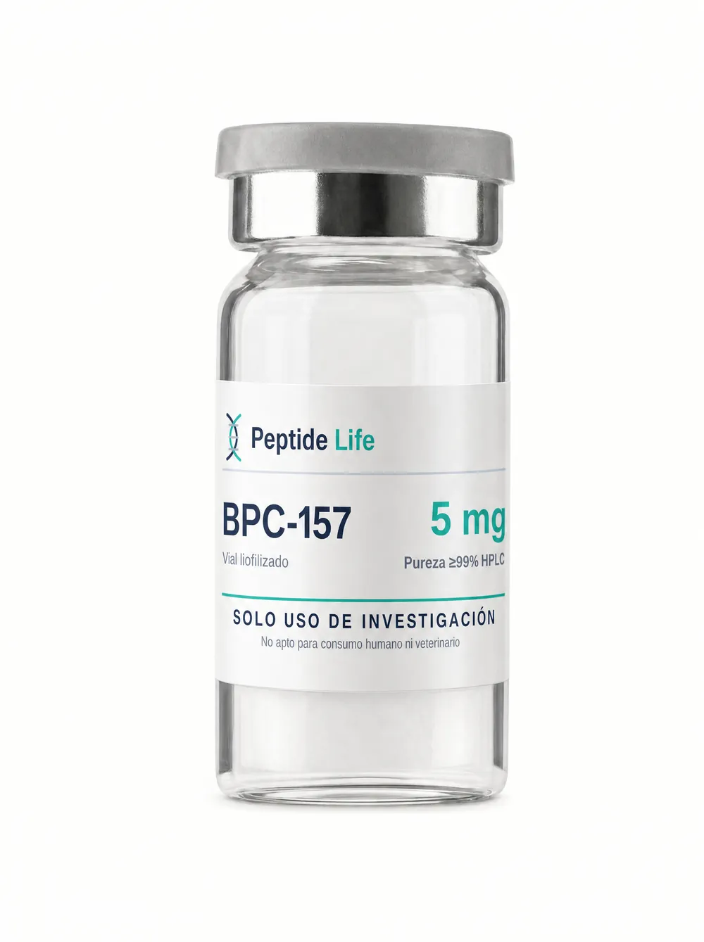 Vial liofilizado de BPC-157 5mg - Péptido regenerativo para investigación en recuperación tisular