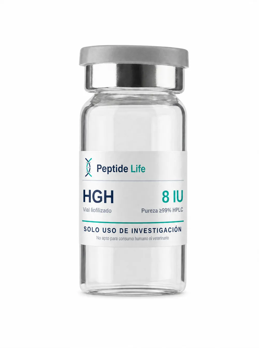 Lyophilized vial 8 IU of HGH 8 IU — recombinant protein for controlled research on the gh/igf-1 axis and anabolic processes