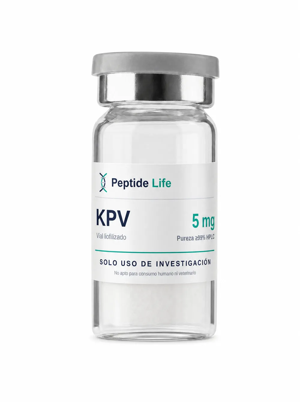 Vial liofilizado 5 mg de KPV 5 mg — tripéptido derivado de α-msh investigado en vías inflamatorias y modelos de equilibrio inmunológico