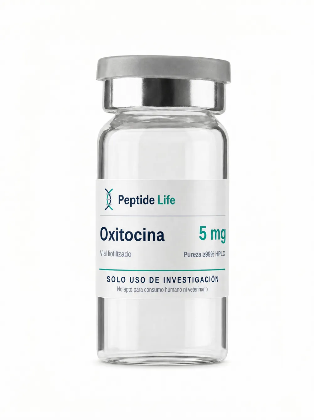 Lyophilized vial 5 mg of Oxytocin 5 mg — nonapeptide investigated in neuroendocrine signaling